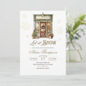 Invitation Faireplein rustique Bébé garçon Shower d'hiver nei (Debout devant)