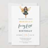 Invitation Fairy 1er Anniversaire Enchanted Jardin Whimsical (Devant)