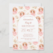 Invitation Fairy 1st Birthday Pink Garden (Devant)
