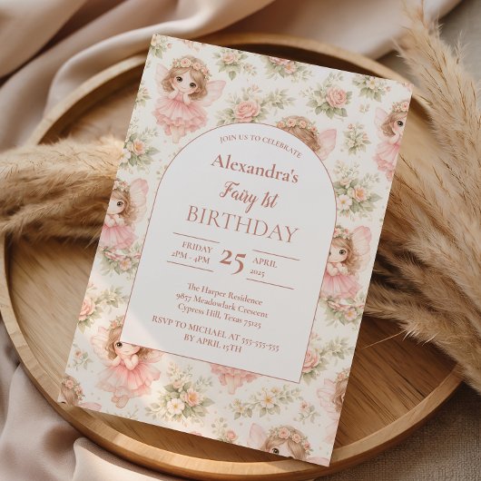 Invitation Fairy 1st Birthday Storybook