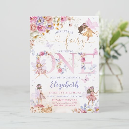 Invitation Fairy Birday (Debout devant)