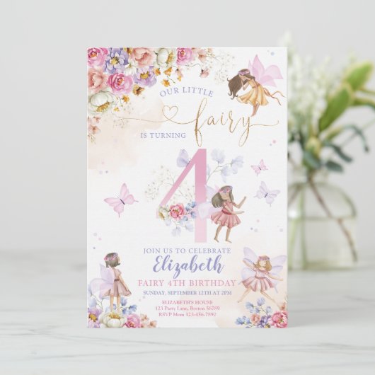 Invitation Fairy Birday (Debout devant)