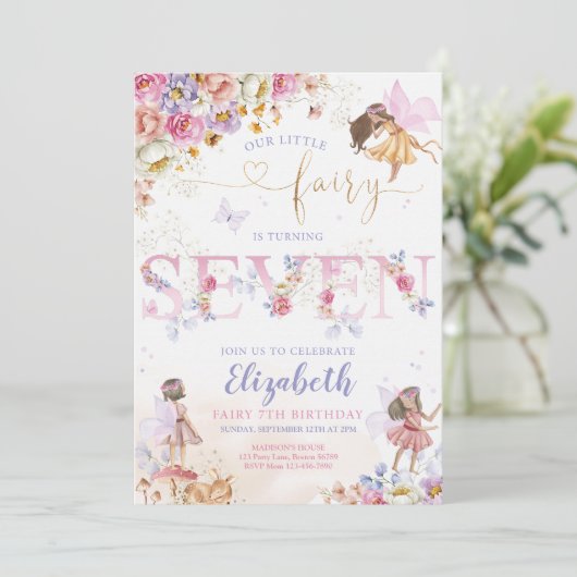 Invitation Fairy Birday (Debout devant)