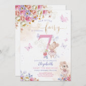 Invitation Fairy Birday (Devant / Derrière)