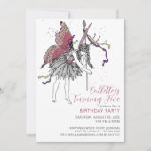 Invitation Fairy Birday Party (Devant)