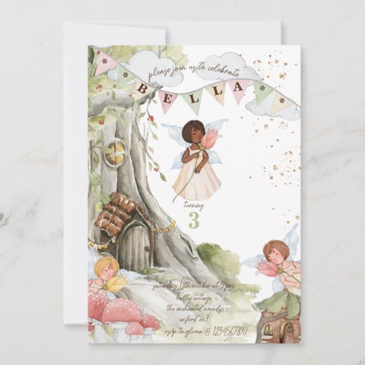 Invitation Fairy Birthday (Devant)