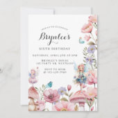 Invitation Fairy Birthday, Garden Party, Enchanted, Whimsical (Devant)