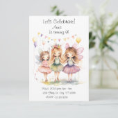 Invitation Fairy Birthday Party (Debout devant)