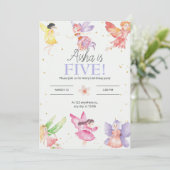 Invitation Fairy Birthday party (Debout devant)