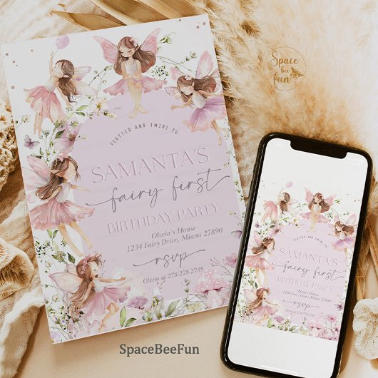 Invitation Fairy Birthday Party