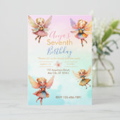 Invitation Fairy Birthday Party (Debout devant)