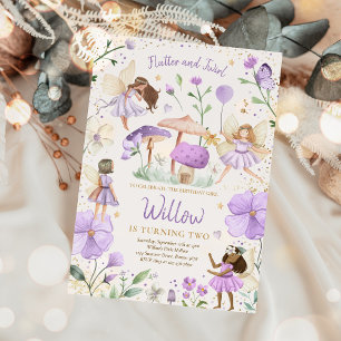 Invitation Fairy Birthday Whimsical Princess Fairy Birthday