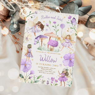 Invitation Fairy Birthday Whimsical Princess Fairy Birthday