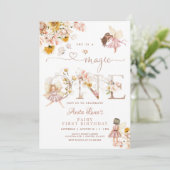 Invitation Fairy Butterfly Magique Fleur sauvage 1er annivers (Debout devant)