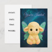 Invitation Fairy Critters™ Agneau Fée (Devant / Derrière)