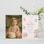 Invitation Fairy First 1st Birthday Enchanted Magical Photo (Debout devant)