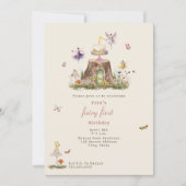 Invitation Fairy First Bird Woodland Fairy Garden (Devant)