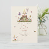 Invitation Fairy First Bird Woodland Fairy Garden (Debout devant)