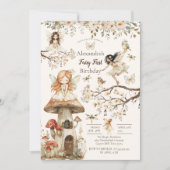Invitation Fairy First Bird Woodland Floral (Devant)