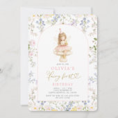 Invitation Fairy First Birthday (Devant)