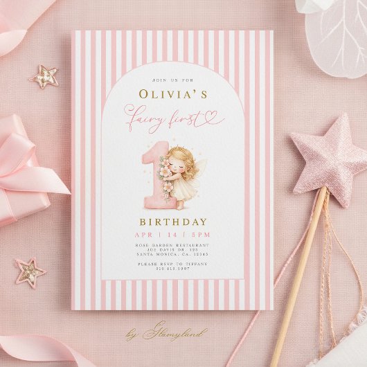 Invitation Fairy First Birthday