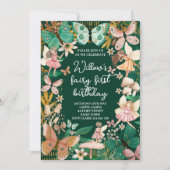 Invitation Fairy First Birthday 1st (Devant)