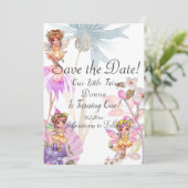 Invitation Fairy First Birthday Enregistrer la date (Debout devant)