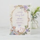 Invitation Fairy First Birthday Forest Watercolor Mushroom (Debout devant)