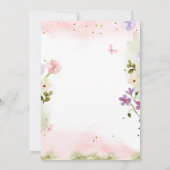 Invitation Fairy First Birthday Girl 1st Fairy Forest Magique (Dos)