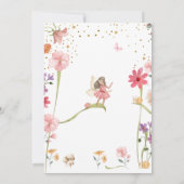 Invitation Fairy First Birthday Girl 1st Fairy Forest Magique (Dos)