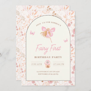Invitation Fairy First Birthday Invitation, Garden anniversai