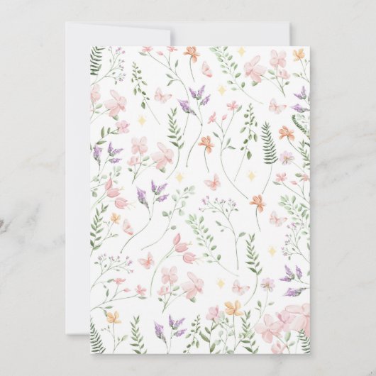 Invitation Fairy First Enchanted Forest Anniversaire (Dos)