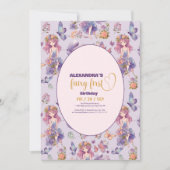 Invitation Fairy First Enchanted Woodland 1er Anniversaire (Devant)