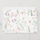 Invitation Fairy First Floral Garden Anniversaire Photo (Dos)