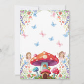 Invitation Fairy First Floral Girl 1er Anniversaire (Dos)