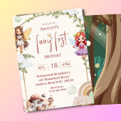 Invitation Fairy First Forest fête d'anniversaire