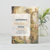 Invitation Fairy First Girl's 1st Birthday (Debout devant)