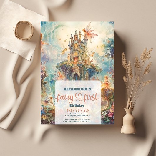 Invitation Fairy First Girl's 1st Birthday