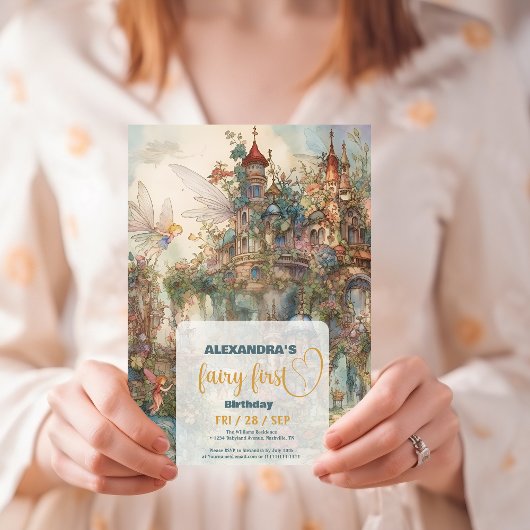 Invitation Fairy First Girl's 1st Birthday
