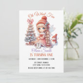 Invitation Fairy First Girl's 1st Birthday (Debout devant)