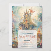Invitation Fairy First Girl's 1st Birthday (Devant)