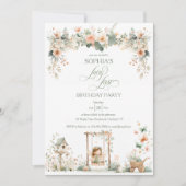 Invitation Fairy First Girl's Birthday Party Custom (Devant)