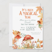 Invitation Fairy First Magic Fall Birthday (Devant)