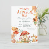 Invitation Fairy First Magic Fall Birthday (Debout devant)