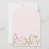 Invitation Fairy First Pastel Pink Bow Girls 1er anniversaire (Dos)