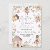 Invitation Fairy fleur sauvage anniversaire (Devant)