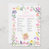 Invitation Fairy Fleur sauvage Anniversaire Jeu de chasse au  (Devant)