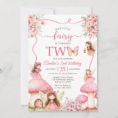 Invitation Fairy Floral Girls 2e fête d'anniversaire (Devant)