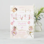 Invitation Fairy Forest Girl Anniversaire Magique (Debout devant)