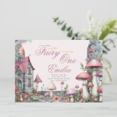 Invitation Fairy Garden 1er anniversaire ou EDIT AGE Or Turqu (Debout devant)